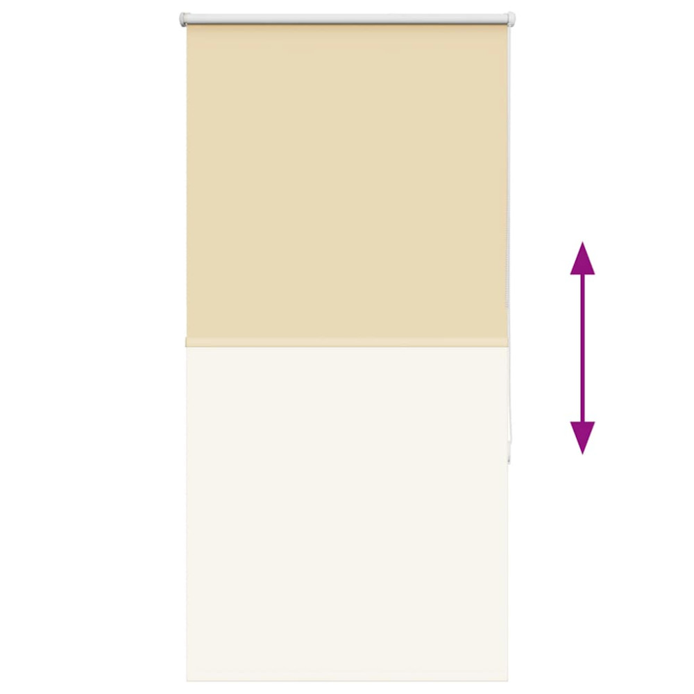 Produktbild för Rullgardin mörkläggningsbar beige 80x130 cm tyg bredd 75,7 cm