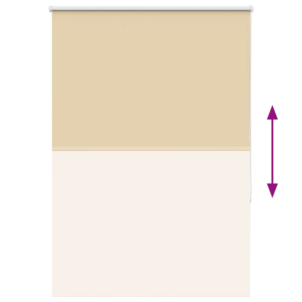Produktbild för Rullgardin mörkläggningsbeige 95x130 cm tyg bredd 90,7 cm
