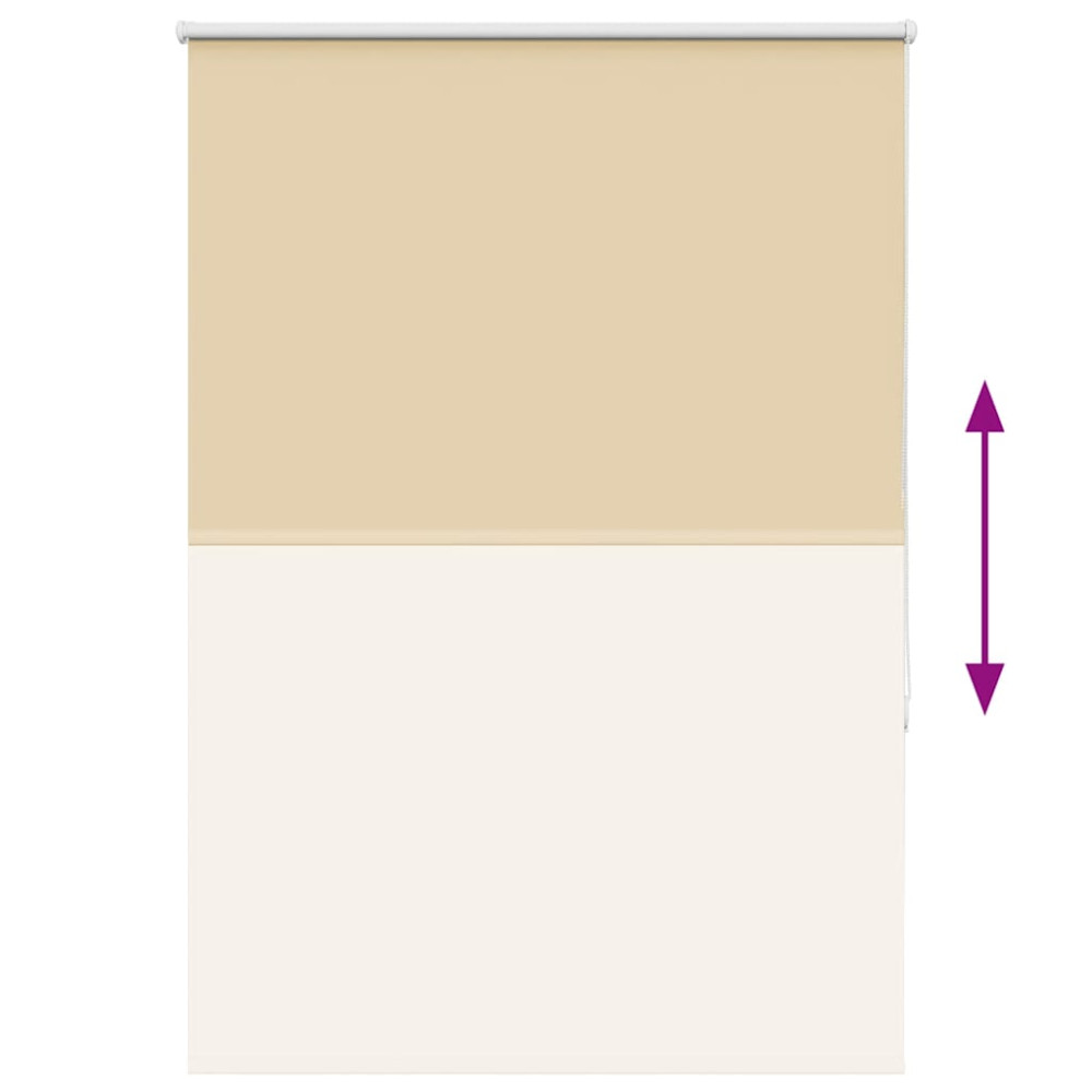 Produktbild för Rullgardin mörkläggningsbeige 110x130 cm tygbredd 105,7 cm