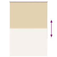 Produktbild för Rullgardin mörkläggningsbeige 110x130 cm tygbredd 105,7 cm