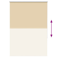 Produktbild för Rullgardin mörkläggningsbar beige 115x130 cm tyg bredd 110,7 cm