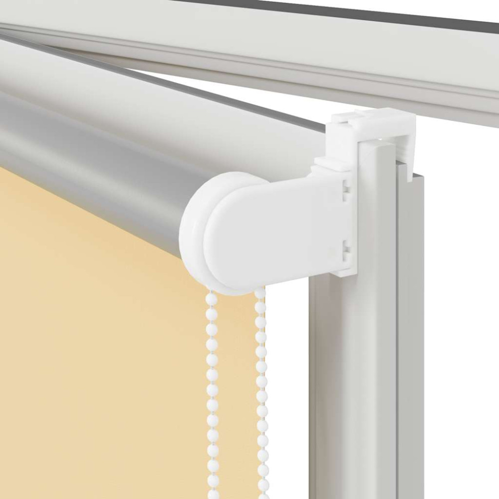 Produktbild för Rullgardin mörkläggningsbar beige 125x130 cm tyg bredd 121,6 cm
