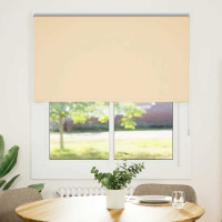 Produktbild för Rullgardin mörkläggningsbeige 140x130 cm tyg bredd 136,6 cm