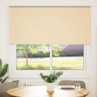 Produktbild för Rullgardin mörkläggningsbeige 165x130 cm tyg bredd 161,6 cm