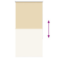 Produktbild för Rullgardin mörkläggningsbeige 75x150 cm tyg bredd 70,7 cm