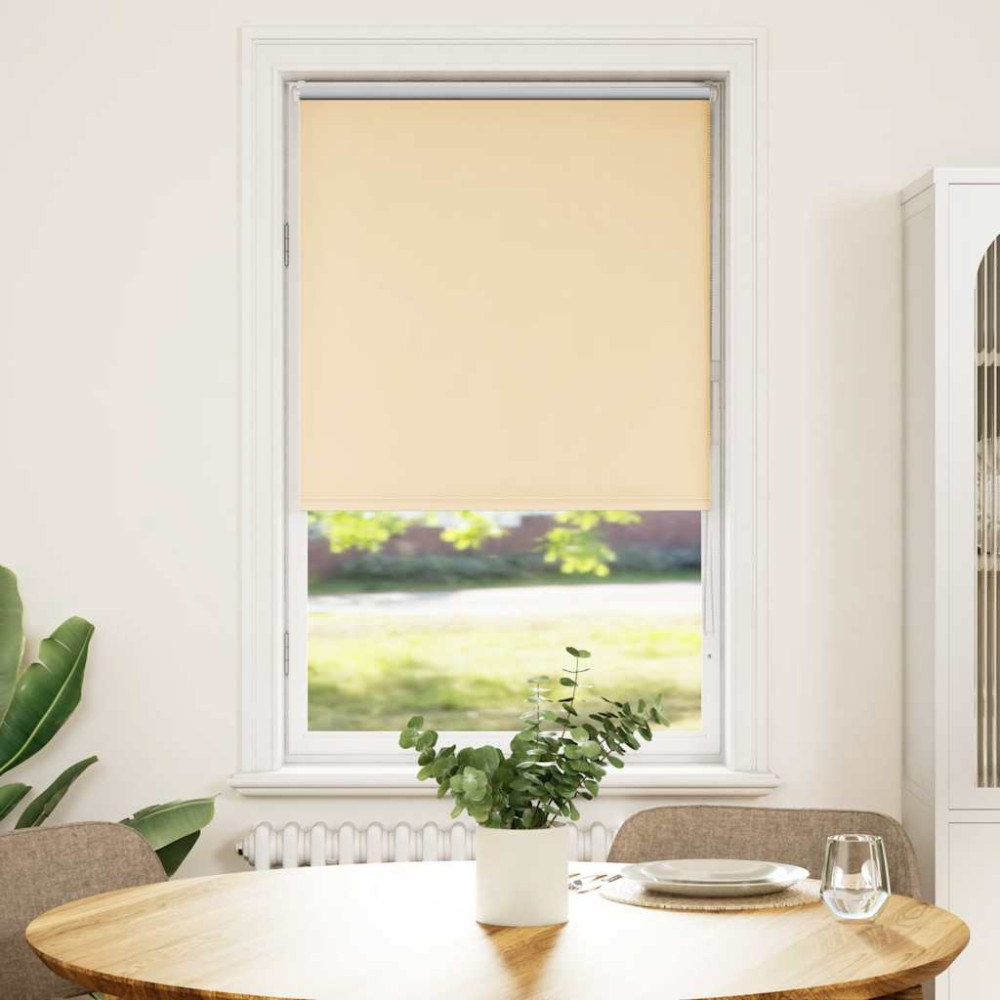 Produktbild för Rullgardin mörkläggningsbeige 80x150 cm tyg bredd 75,7 cm