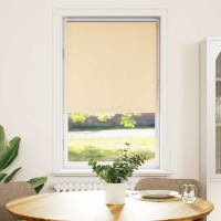 Produktbild för Rullgardin mörkläggningsbeige 80x150 cm tyg bredd 75,7 cm