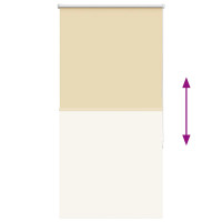 Produktbild för Rullgardin mörkläggningsbeige 80x150 cm tyg bredd 75,7 cm