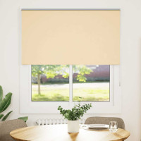 Produktbild för Rullgardin mörkläggningsbeige 120x150 cm tyg bredd 116,6 cm
