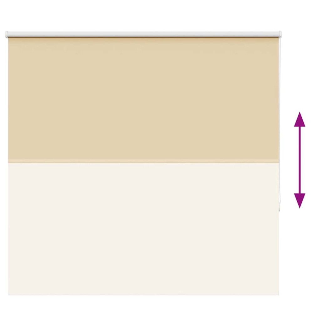 Produktbild för Rullgardin mörkläggningsbeige 145x150 cm tyg bredd 141,6 cm