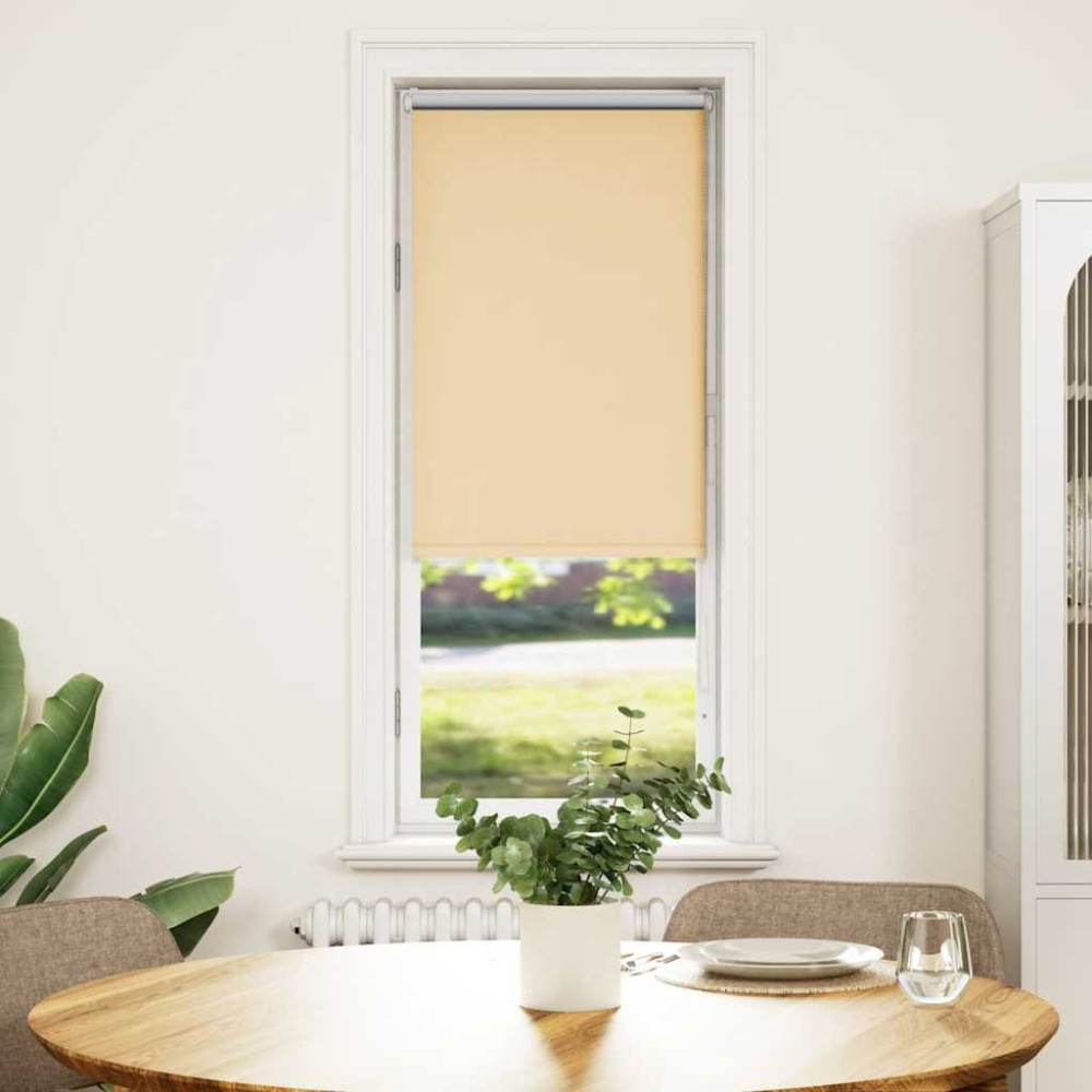 Produktbild för Rullgardin mörkläggningsbar beige 40x175 cm tyg bredd 35,7 cm