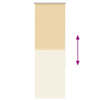 Produktbild för Rullgardin mörkläggningsbar beige 40x175 cm tyg bredd 35,7 cm