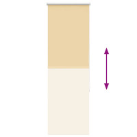 Produktbild för Rullgardin mörkläggningsbar beige 50x175 cm tyg bredd 45,7 cm