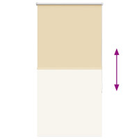Produktbild för Rullgardin mörkläggningsbar beige 70x175 cm tyg bredd 65,7 cm