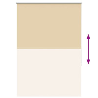 Produktbild för Rullgardin mörkläggningsbeige 95x175 cm tyg bredd 90,7 cm