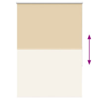 Produktbild för Rullgardin mörkläggningsbar beige 110x175 cm tyg bredd 105,7 cm