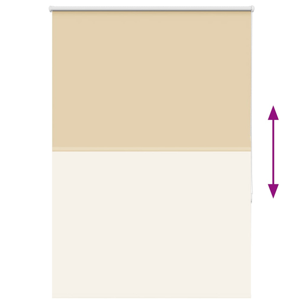 Produktbild för Rullgardin mörkläggningsbeige 115x175 cm tyg bredd 110,7 cm
