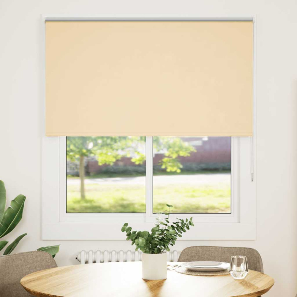 Produktbild för Rullgardin mörkläggningsbeige 125x175 cm tyg bredd 121,6 cm