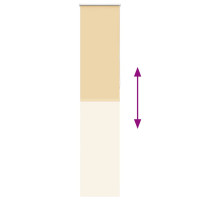 Produktbild för Rullgardin mörkläggningsbeige 45x210 cm tyg bredd 40,7 cm