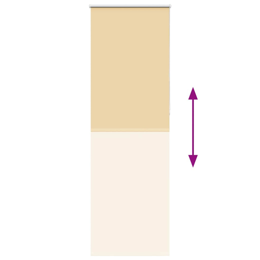 Produktbild för Rullgardin mörkläggningsbar beige 65x210 cm tyg bredd 60,7 cm