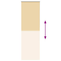 Produktbild för Rullgardin mörkläggningsbar beige 65x210 cm tyg bredd 60,7 cm