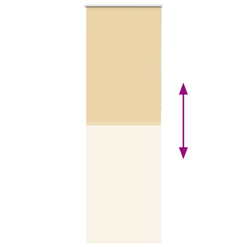 Produktbild för Rullgardin mörkläggningsbeige 80x210 cm tyg bredd 75,7 cm