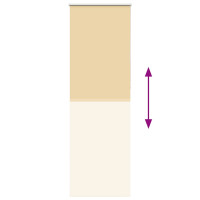 Produktbild för Rullgardin mörkläggningsbeige 80x210 cm tyg bredd 75,7 cm