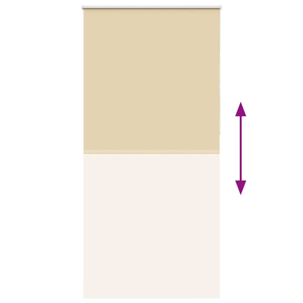 Produktbild för Rullgardin mörkläggningsbeige 115x210 cm tyg bredd 110,7 cm