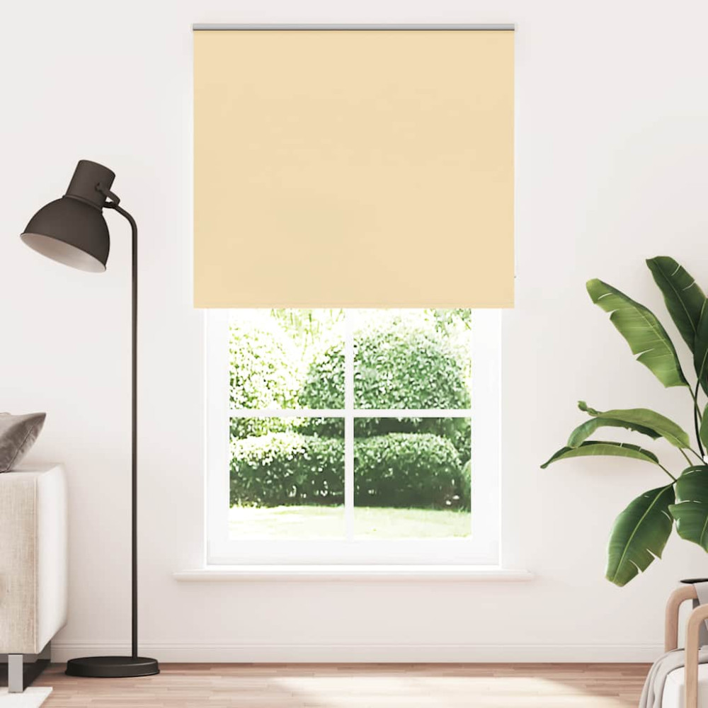 Produktbild för Rullgardin mörkläggningsbeige 120x210 cm tyg bredd 116,6 cm