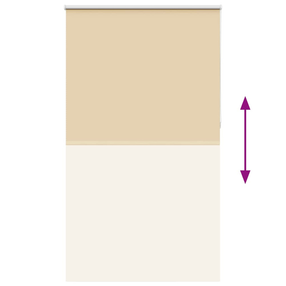 Produktbild för Rullgardin mörkläggningsbeige 125x210 cm tyg bredd 121,6 cm