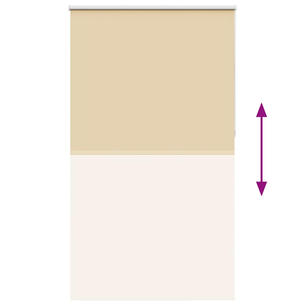 Produktbild för Rullgardin mörkläggningsbeige 130x210 cm tyg bredd 126,6 cm