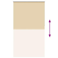 Produktbild för Rullgardin mörkläggningsbar beige 140x210 cm tyg bredd 136,6 cm