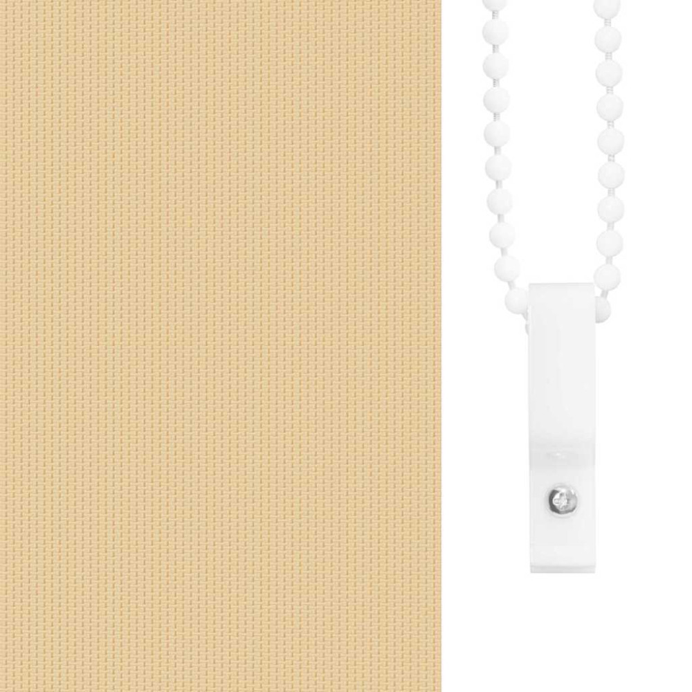 Produktbild för Rullgardin mörkläggningsbar beige 140x210 cm tyg bredd 136,6 cm