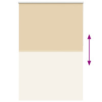 Produktbild för Rullgardin mörkläggningsbeige 150x210 cm tyg bredd 146,6 cm