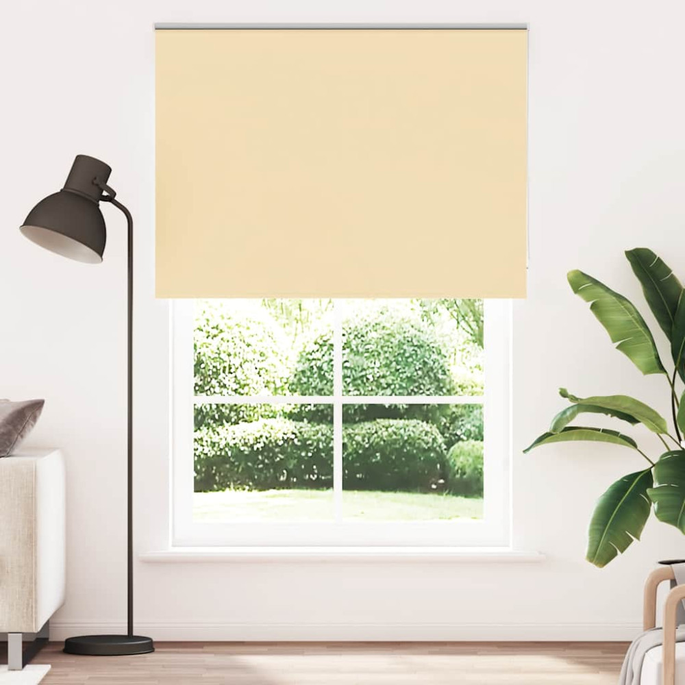Produktbild för Rullgardin mörkläggningsbeige 150x230 cm tyg bredd 146,6 cm