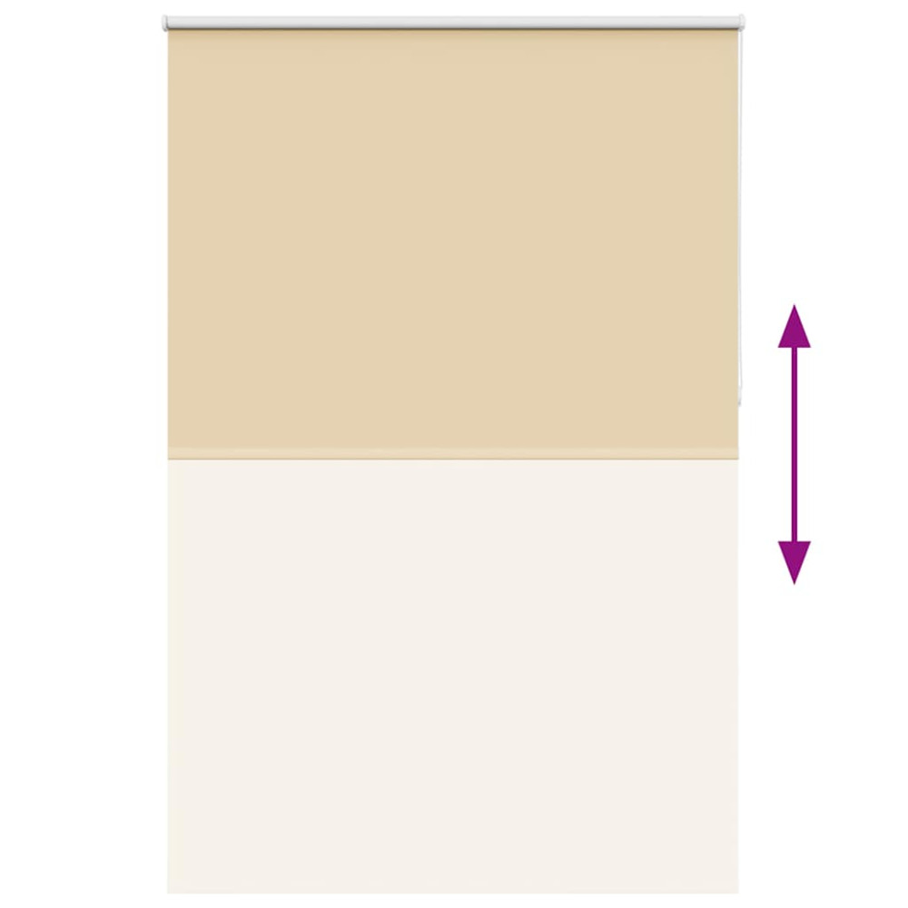 Produktbild för Rullgardin mörkläggningsbeige 150x230 cm tyg bredd 146,6 cm