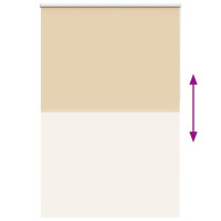 Produktbild för Rullgardin mörkläggningsbeige 150x230 cm tyg bredd 146,6 cm