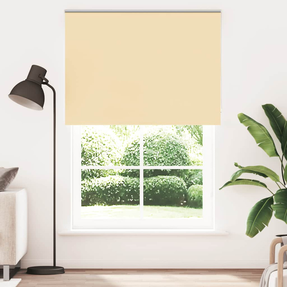 Produktbild för Rullgardin mörkläggningsbeige 155x230 cm tyg bredd 151,6 cm