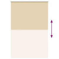 Produktbild för Rullgardin mörkläggningsbeige 155x230 cm tyg bredd 151,6 cm
