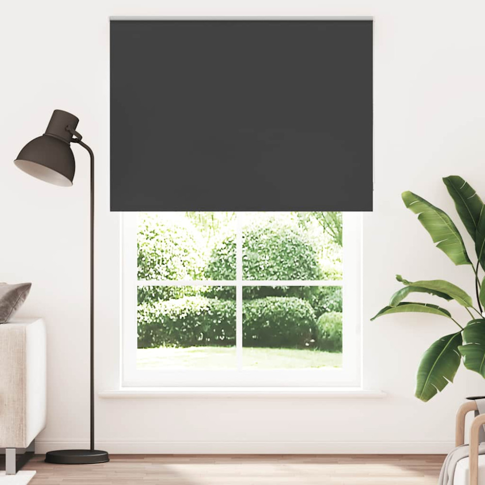 Produktbild för Rullgardin mörkläggning svart 165x210 cm tyg bredd 161,6 cm