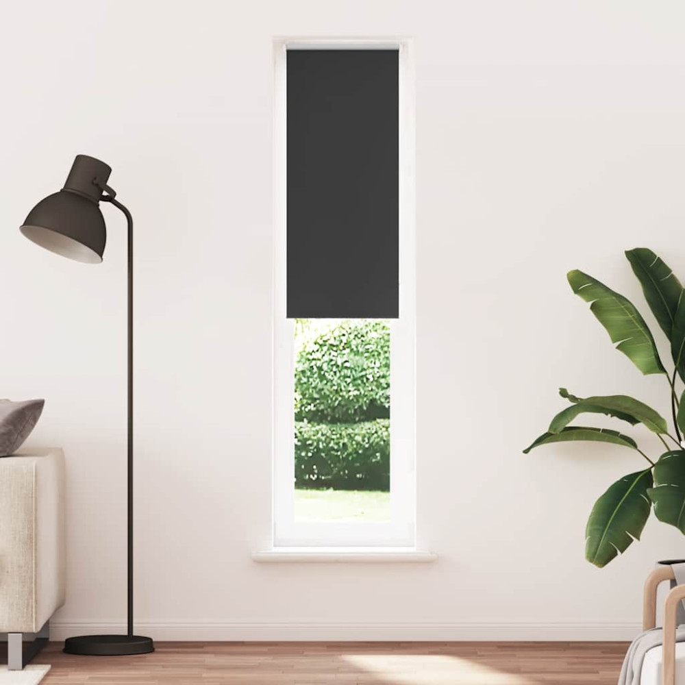 Produktbild för Rullgardin mörkläggning svart 40x230 cm tyg bredd 35,7 cm