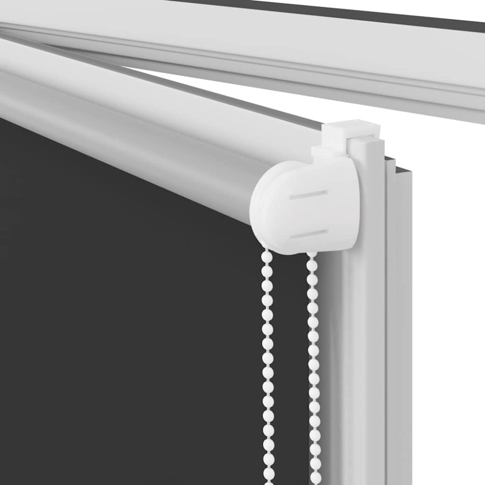 Produktbild för Rullgardin mörkläggning svart 55x230 cm tyg bredd 50,7 cm