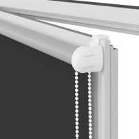Produktbild för Rullgardin mörkläggning svart 100x230 cm tyg bredd 95,7 cm