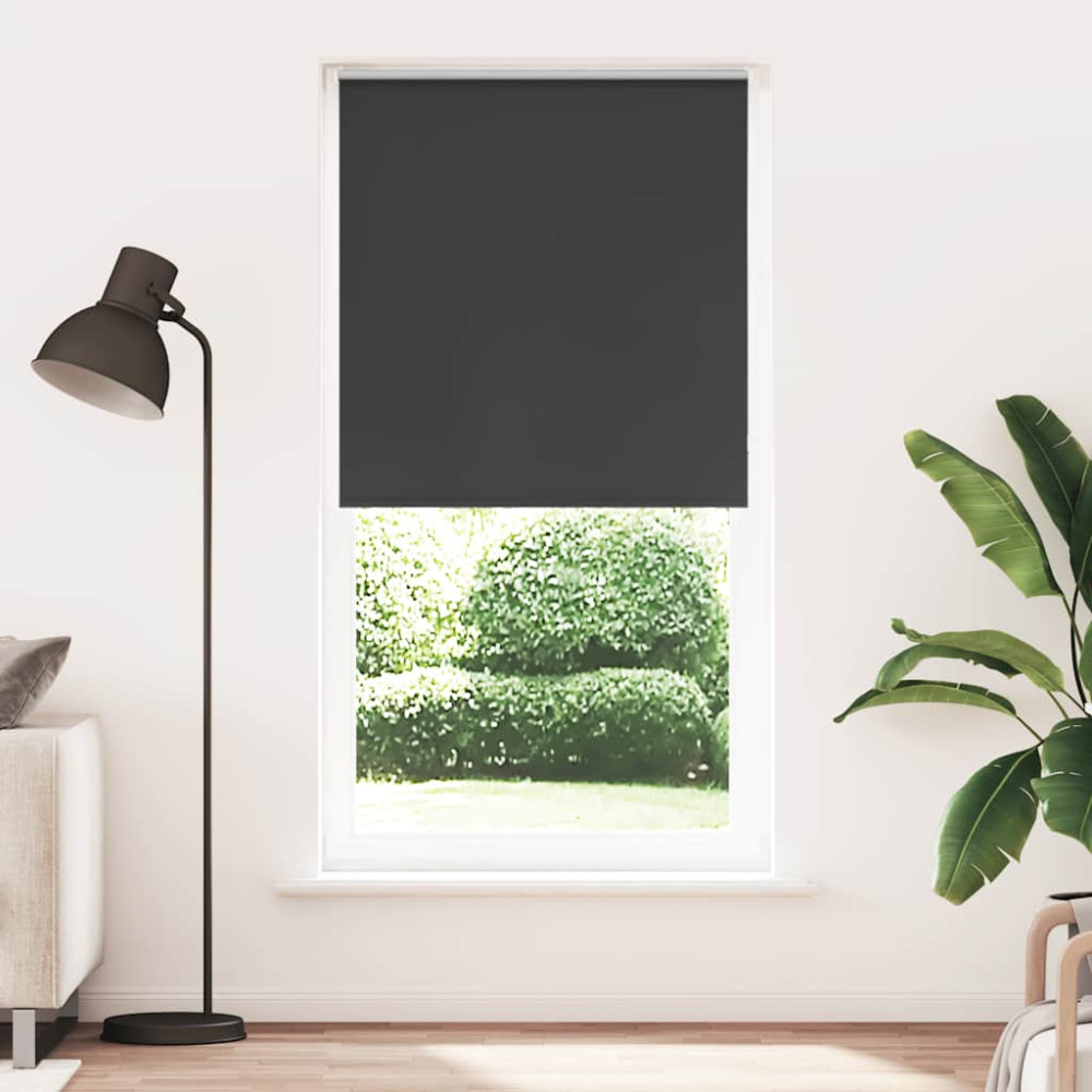 Produktbild för Rullgardin mörkläggning svart 110x230 cm tyg bredd 105,7 cm