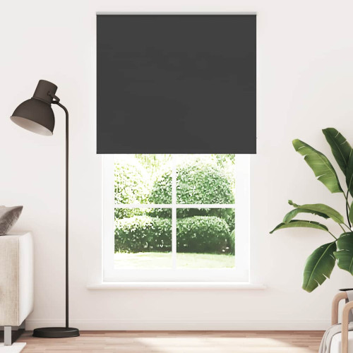 vidaXL Rullgardin mörkläggning svart 135x230 cm tyg bredd 131,6 cm