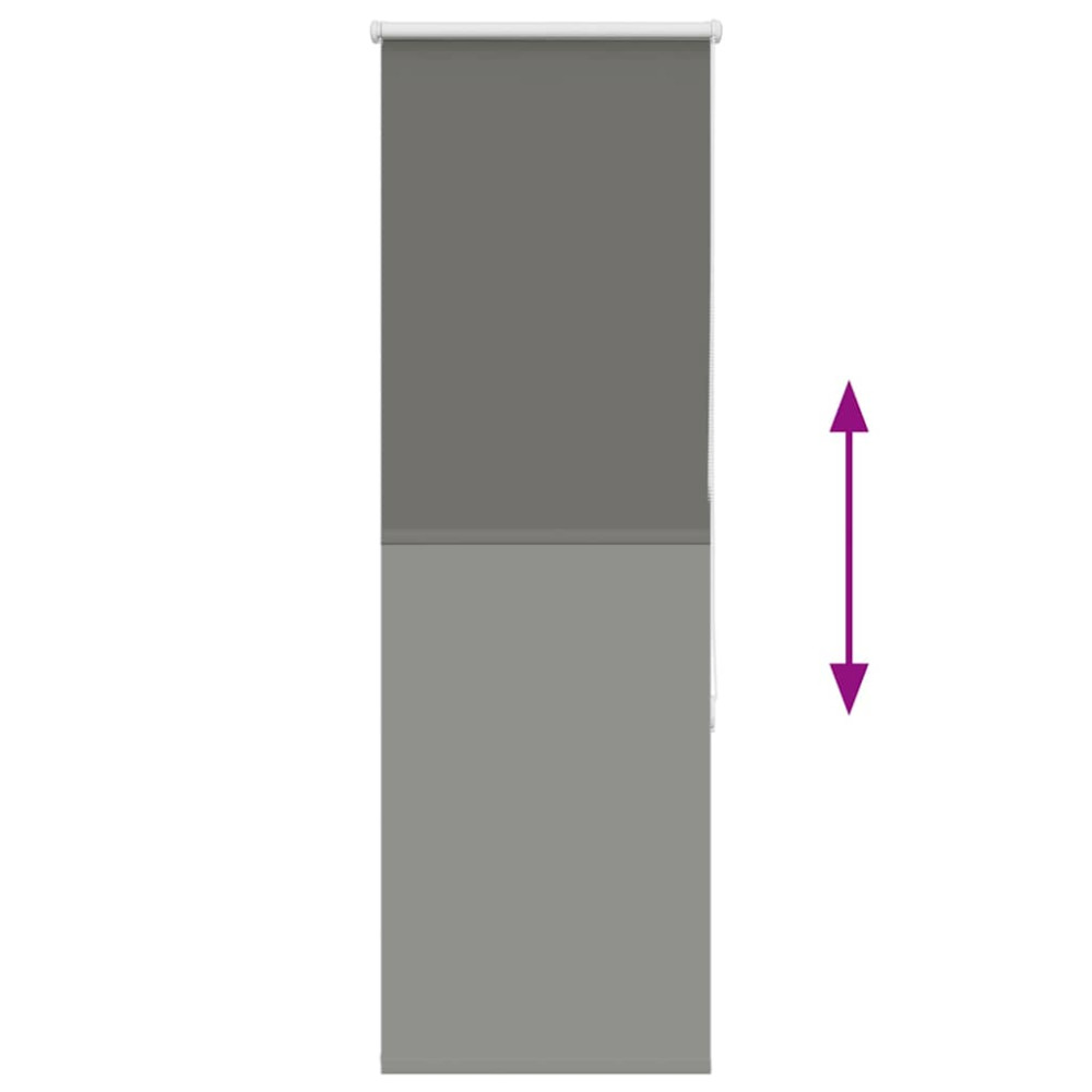 Produktbild för Rullgardin mörkläggning grå 40x130 cm tyg bredd 35,7 cm