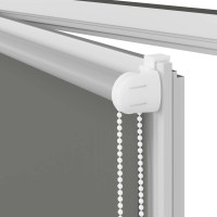 Produktbild för Rullgardin mörkläggning grå 45x130 cm tygbredd 40,7 cm