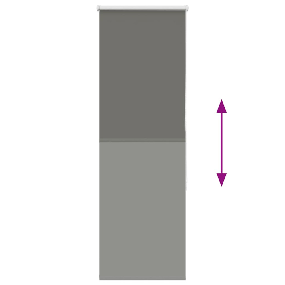 Produktbild för Rullgardin mörkläggning grå 50x130 cm tyg bredd 45,7 cm