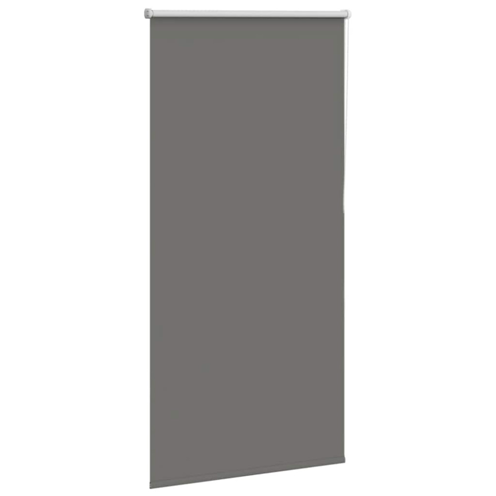 Produktbild för Rullgardin mörkläggning grå 75x130 cm tyg bredd 70,7 cm