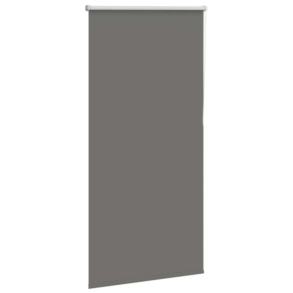 Produktbild för Rullgardin mörkläggning grå 85x130 cm tyg bredd 80,7 cm
